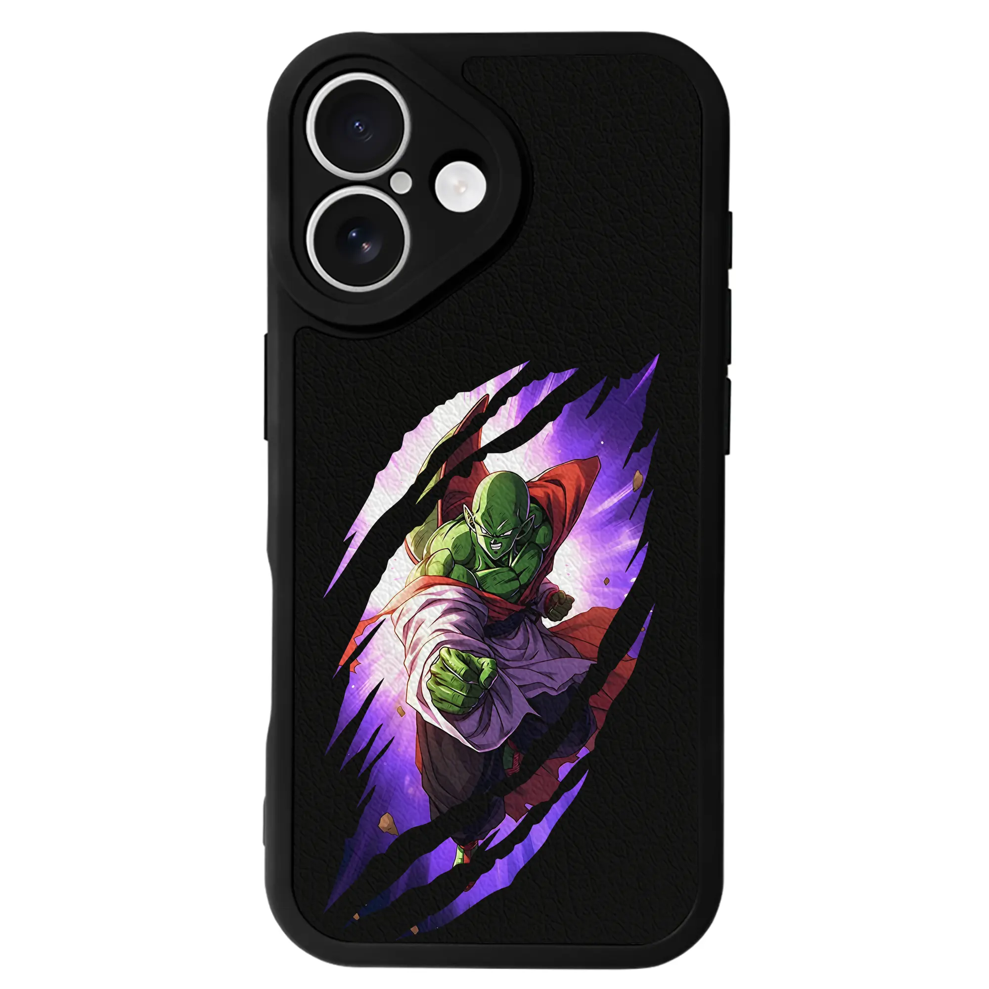 ドラゴンボール グッズ ピッコロ - IPhone 16シリーズ対応 ・ シリコンスマホケース ・ レザー調 ・ 高精度フィット ・ 耐衝撃 ・ ワイヤレス充電対応 ・ 精密カット